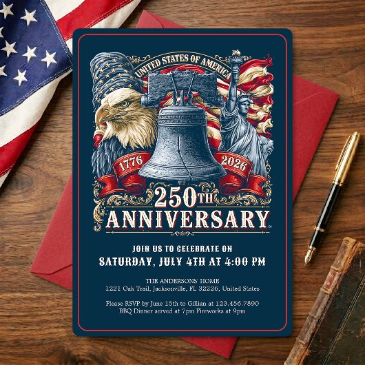 アメリカ建国250年 アメリカ独立半二百五十周年 招待状
