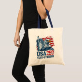 アメリカ建国250年 アメリ カの半二百五十周年自由と鷲 トートバッグ (正面(商品))