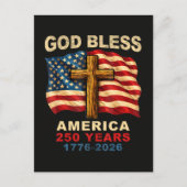 アメリカ建国250年 神の祝福 1776-2026 ポストカード (正面)