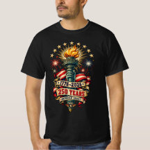 アメリカ建国250年 1776–2026 リバティ トーチ Tシャツ