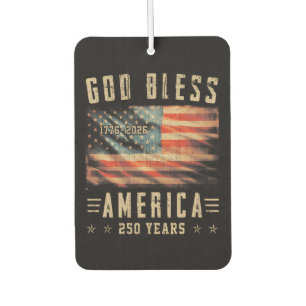 アメリカ建国250年 1776-2026 神の祝福 カーエアーフレッシュナー