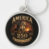 アメリカ建国250年 1776 2026 記念 キーホルダー (正面)