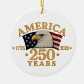アメリカ建国250年 1776 - 2026 赤ちゃんの初めての セラミックオーナメント (正面)