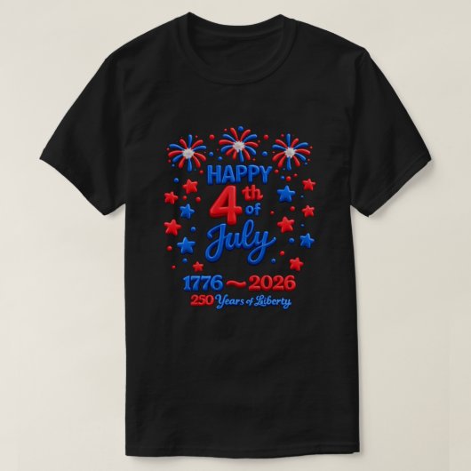 アメリカ建国250年 -18b Tシャツ (デザイン正面)