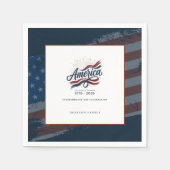 アメリカ建国250年 7月4日 独立記念日 スタンダードカクテルナプキン (正面)