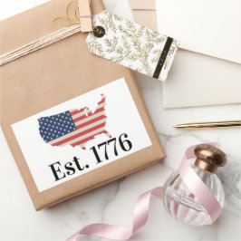 アメリカ建国 1776 愛国フラグ 長方形シール