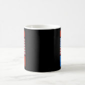 アメリカ建物ブリック国旗7月4日 コーヒーマグカップ (中央)