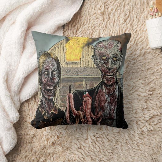 "アメリカ得られたゾンビ"の枕 クッション (ブランケット)