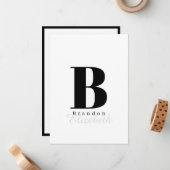 アメリカ恋しく思クラウンフラットノートカード – スカイブラック ノートカード (正面/裏面インサイチュ)