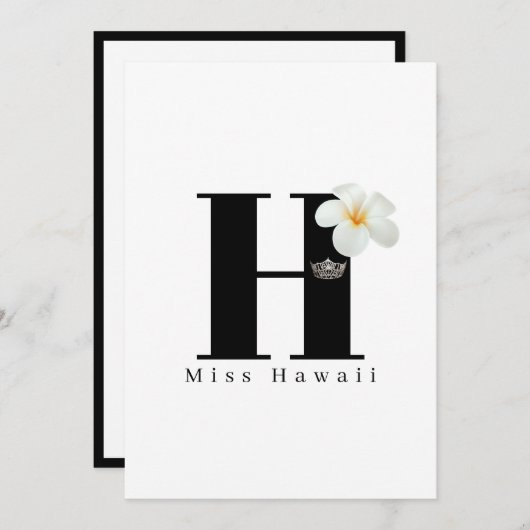 アメリカ恋しく思クラウンフラットノートカード – ブラック ノートカード (正面/裏面)