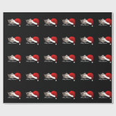 アメリカ恋しく思クラウン&サンタハットクリスマスギフトラップ ラッピングペーパー (フラット)