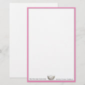 アメリカ恋しく思クラウン&名前をカスタムする文房具シート 便箋 (正面/裏面)