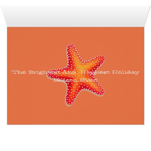 アメリカ恋しく思クリスマスカードスターフィッシュ名前をカスタムする (内部横(下))