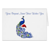 アメリカ恋しく思クリスマスカードピーコック名前をカスタムする (正面横)