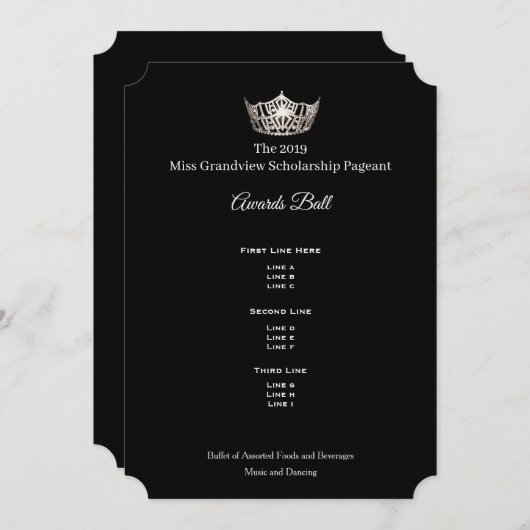 アメリカ恋しく思シルバークラウンアワード賞球団 招待状 (正面/裏面)