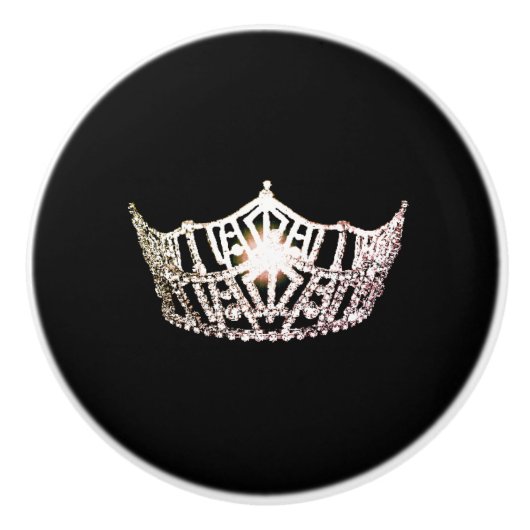 アメリカ恋しく思シルバークラウンセラミックキャビネットのノブ セラミックノブ (正面)