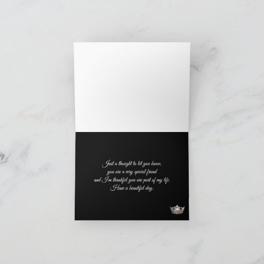 アメリカ恋しく思シルバークラウンノートカー考えドの カード (内部)