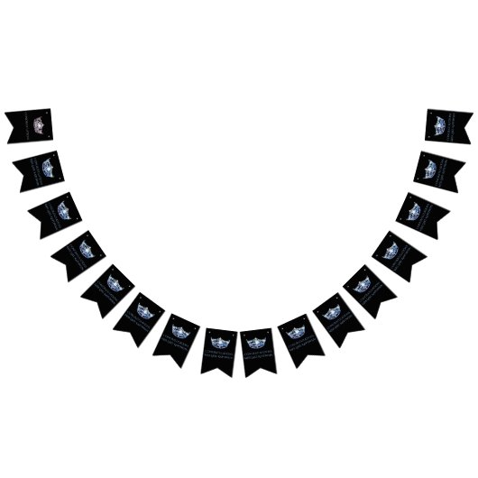 アメリカ恋しく思シルバークラウンパーティーバンティングバナー バンティングフラッグ (全)