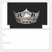 アメリカ恋しく思シルバークラウンピール&スティックギフトラベル スクエアシール (正面)