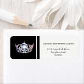 アメリカ恋しく思シルバークラウン差出人住所ラベル ラベル (インサイチュ)