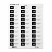 アメリカ恋しく思シルバークラウン差出人住所ラベル ラベル (フルシート)