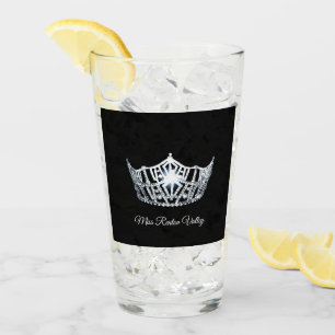 アメリカ恋しく思シルバークラウン&名前をカスタムするグラス タンブラーグラス