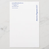 アメリカ恋しく思スタイルオンザサイドレターヘッド 便箋 (正面)