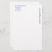 アメリカ恋しく思スタイルオンザサイドレターヘッド 便箋 (正面/裏面)