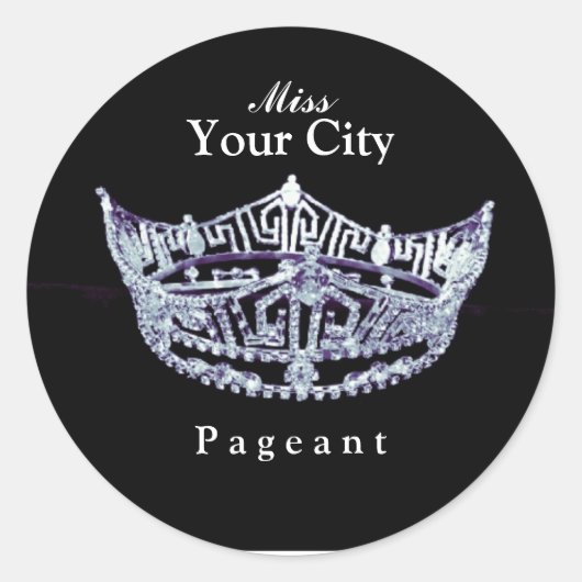 アメリカ恋しく思スタイルカスタムクラウンラウンドステッカー ラウンドシール (正面)