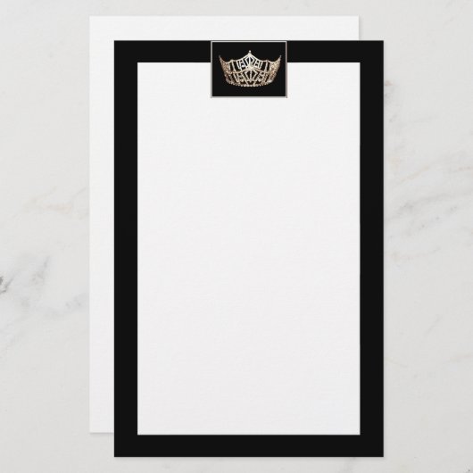 アメリカ恋しく思スタイルクラウン縁ど文具 便箋 (正面/裏面)