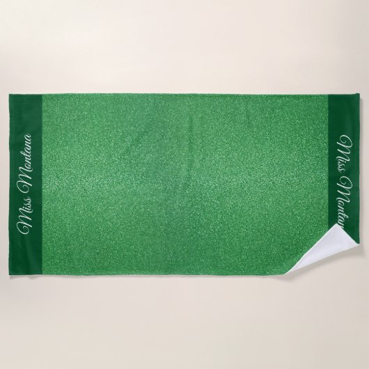 アメリカ恋しく思スタイルグリッターページェントビーチタオル ビーチタオル (正面)