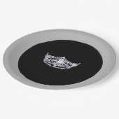 アメリカ恋しく思スタイルシルバークラウン9"紙プレート ペーパープレート (アングル)