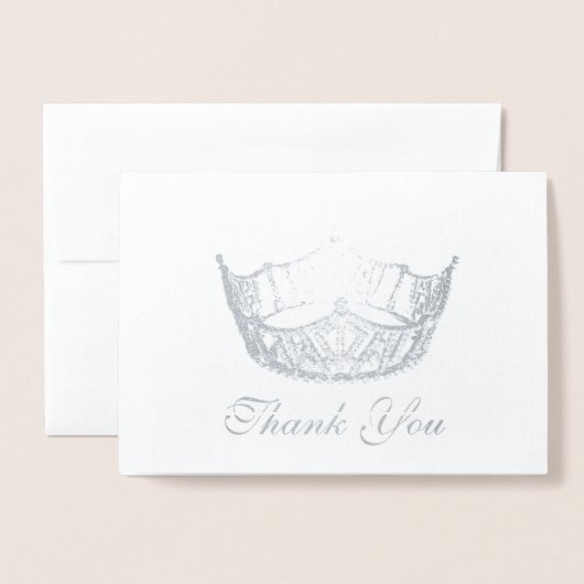 アメリカ恋しく思スタイルシルバーフォイルクラウンカード 箔カード (封筒付き正面)