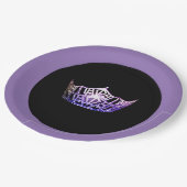 アメリカ恋しく思スタイルパープルクラウン9"紙プレート ペーパープレート (アングル)