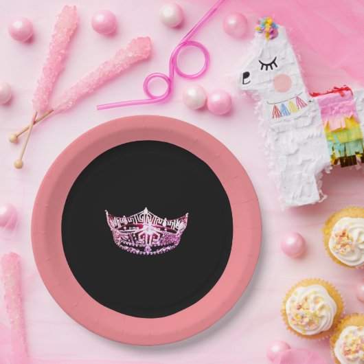 アメリカ恋しく思スタイルピンクコーラル9"紙プレート ペーパープレート (パーティー)