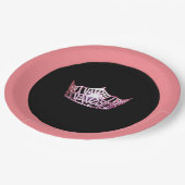 アメリカ恋しく思スタイルピンクコーラル9"紙プレート ペーパープレート (アングル)