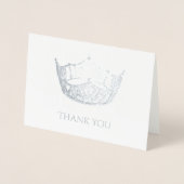 アメリカ恋しく思スタイルフォイルクラウンサンキューカード 箔カード (正面)