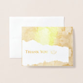 アメリカ恋しく思スタイルフォイルクラウン – フローラグリーティング 箔カード (封筒付き正面)