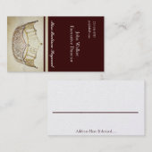 アメリカ恋しく思スタイルブラウン金ゴールドクラウンビジネスカード 名刺 (正面/裏面)