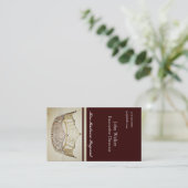アメリカ恋しく思スタイルブラウン金ゴールドクラウンビジネスカード 名刺 (スタンド正面)