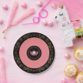 アメリカ恋しく思スタイルブラックコーラル7"紙プレート ペーパープレート (パーティー)