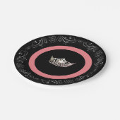 アメリカ恋しく思スタイルブラックコーラル7"紙プレート ペーパープレート (アングル)