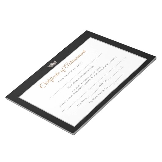 アメリカ恋しく思スタイルページェント証明書 – 実績 ノートパッド (アングル)