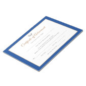 アメリカ恋しく思スタイルページェント証明書 – 実績 ノートパッド (アングル)