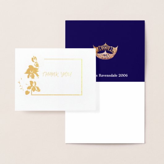 アメリカ恋しく思スタイルページャントクラウンオーキッドサンキュー 箔カード (ディスプレー)