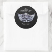 アメリカ恋しく思スタイルページャントクラウンステッカー ラウンドシール (バッグ)