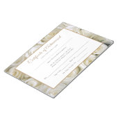 アメリカ恋しく思スタイルページ証明書 – バラ ノートパッド (アングル)