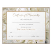 アメリカ恋しく思スタイルページ証明書 – バラ ノートパッド (正面)