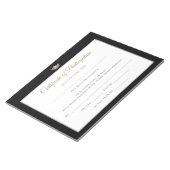 アメリカ恋しく思スタイルページ証明書 – 参加 ノートパッド (アングル)