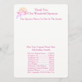 アメリカ恋しく思スタイル賞ボールプログラム プログラム (裏面)